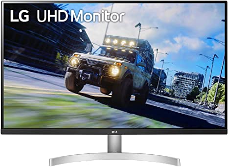 Photo 1 of LG 32UN500-W Monitor 32" UHD (3840 x 2160) Display, AMD FreeSync, DCI-P3 90% Color Gamut, HDR10, Built-in Speakers, 3-Side Virtually Borderless Design - Silver/White
