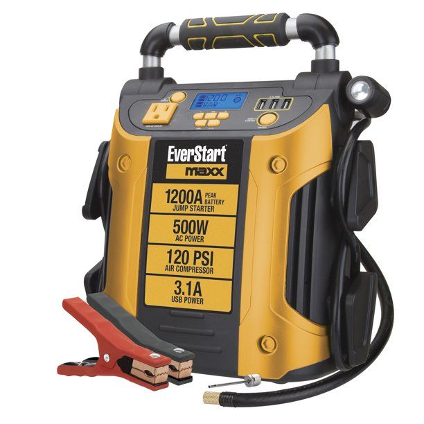 Photo 1 of EverStart Maxx J5CPDE Jump Starter, Power Station, 1200 Peak Battery Amps with 500W Inverter and 120 PSI Compressor
