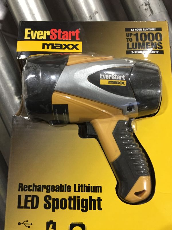 Photo 1 of EverStart Max Rechargeable Lithium LED Spotlight
