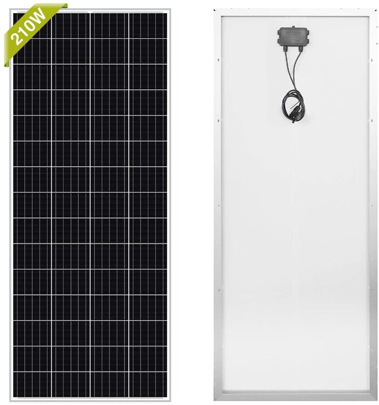 Photo 1 of Newpowa 210W(Watts) Solar Panel Monocrystalline 36V High Efficiency Module for RV Marine Boat Trailer Camper Green House Off Grid System
