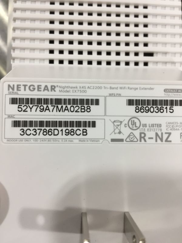 Photo 3 of NETGEAR WiFi Mesh Range Extender EX7500 - Coverage up to 2300 sq.ft. and 45 devices with AC2200 Tri-Band Wireless Signal Booster & Repeater (up to 2200Mbps speed), plus Mesh Smart Roaming
