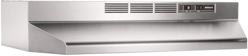 Photo 1 of Broan-NuTone 413004 Non-Ducted Ductless Range Hood with Lights Exhaust Fan for Under Cabinet, 30-Inch, Stainless Steel