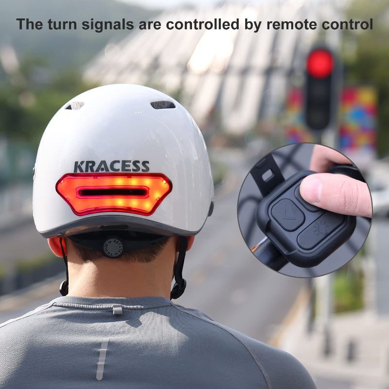 Photo 2 of Adult Bike Smart Helmet with Driving Recorder and LED Taillight Function for Urban Commuter Detachable Visor