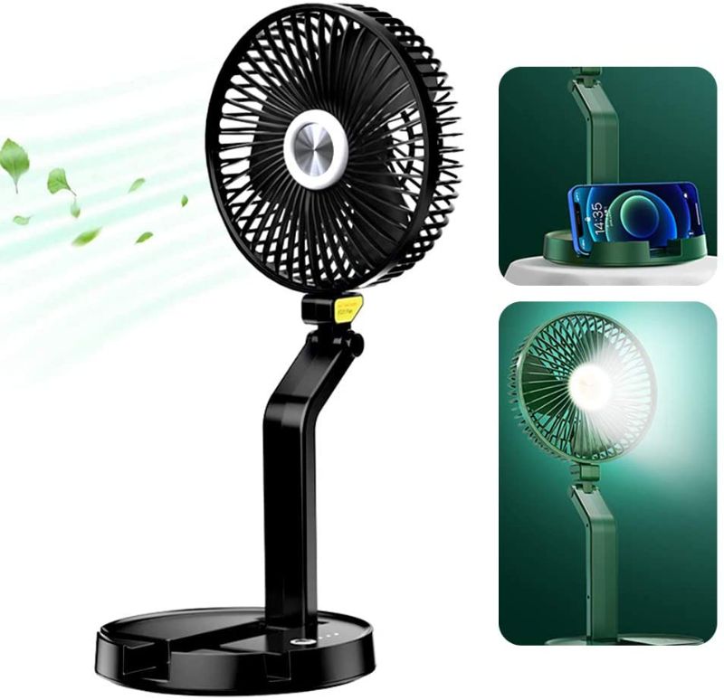 Photo 1 of Qudodo Table Fan USB Desk Fan,Portable Adjustable Folding Fan with 3 Speed Wind Level,Super Quiet