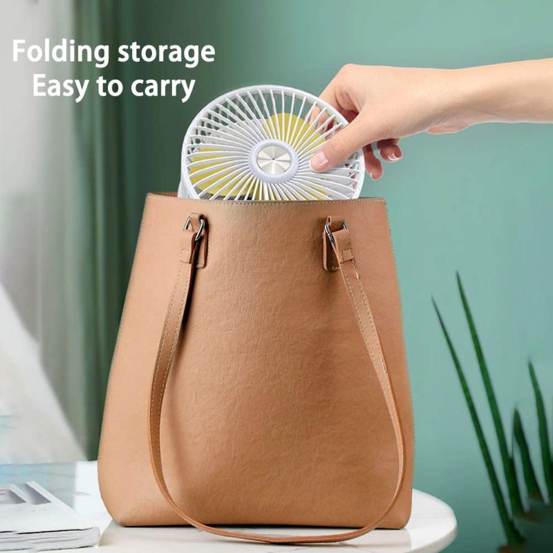 Photo 1 of Qudodo Table Fan USB Desk Fan,Portable Adjustable Folding Fan with 3 Speed Wind Level,Super Quiet