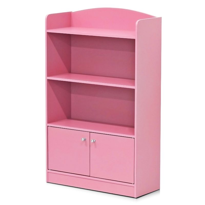 Photo 1 of Furinno  Bookshelf with Storage Cabinet, Pink