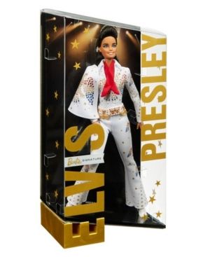 Photo 1 of Barbie Signature Elvis Presley Barbie Doll (12-in) Wearing “American Eagle” Jumpsuit