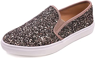 Photo 1 of FEVERSOLE Women's Fashion Slip-On Sneaker Casual Flat Loafers [Size 9]
