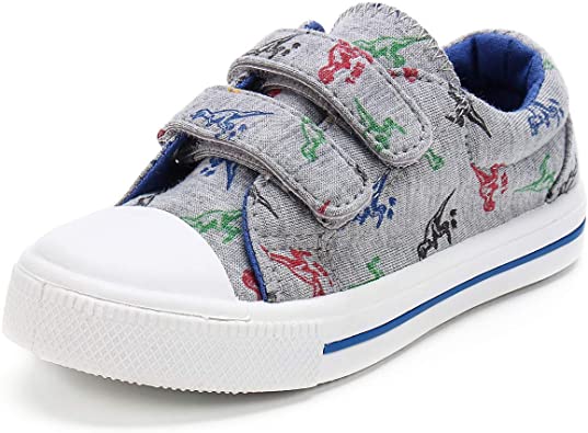 Photo 1 of KomForme Toddler Boys & Girls Shoes Kids Canvas Sneakers with Cartoon Dual Hook and Loops [Size 8]