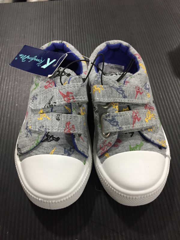 Photo 2 of KomForme Toddler Boys & Girls Shoes Kids Canvas Sneakers with Cartoon Dual Hook and Loops [Size 8]