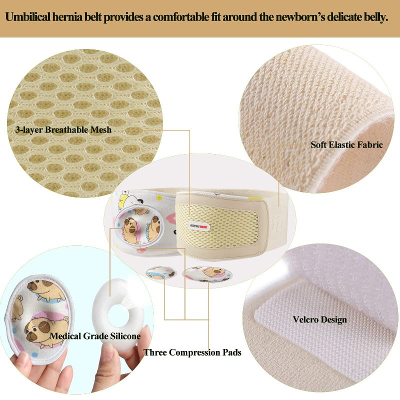 Photo 2 of Umbilical Hernia Belt Baby Belly Button Band Infant Belly Wrap