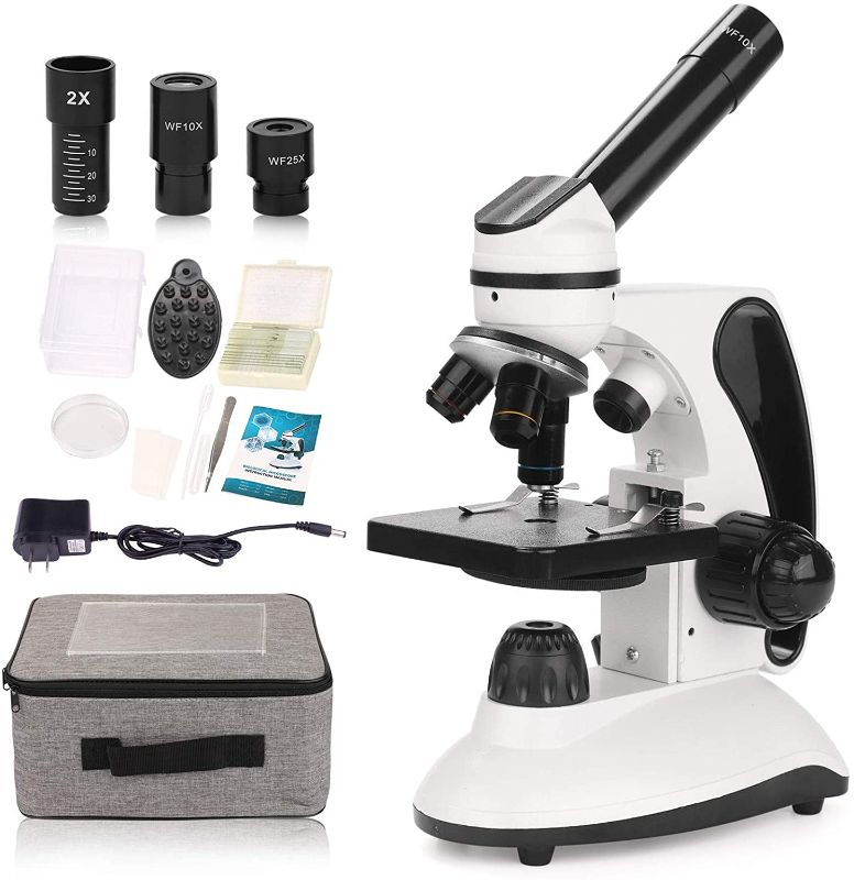 Photo 1 of BNISE Microscope for Adults and Kids, 40X-2000X Magnification, Lab Compound Monocular Microscope for Beginner