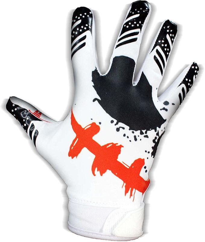 Photo 3 of Eternity Gears - Jester Football Gloves - Tacky Grip Skin Tight Adult Football Gloves