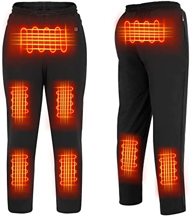 Photo 1 of FERNIDA Heated Pants for Men Women 5V/2A USB Electric 8 Heating Pads Winter Black Trousers [Size L]