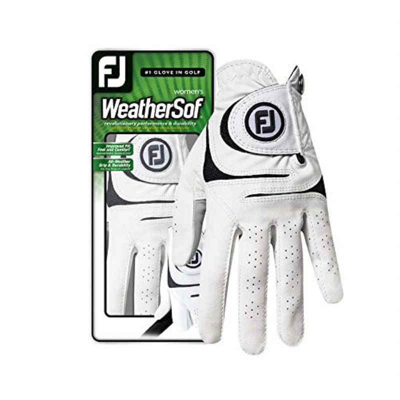 Photo 1 of FootJoy Women's WeatherSof Women Golf Gloves in White Size ML