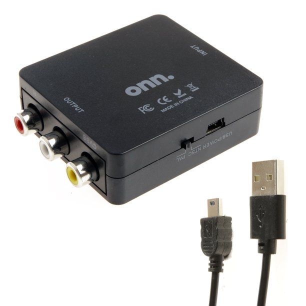 Photo 1 of onn. HDMI To Composite AV Adapter, 1080P, Multi-Device Support, NTSC/PAL Format
