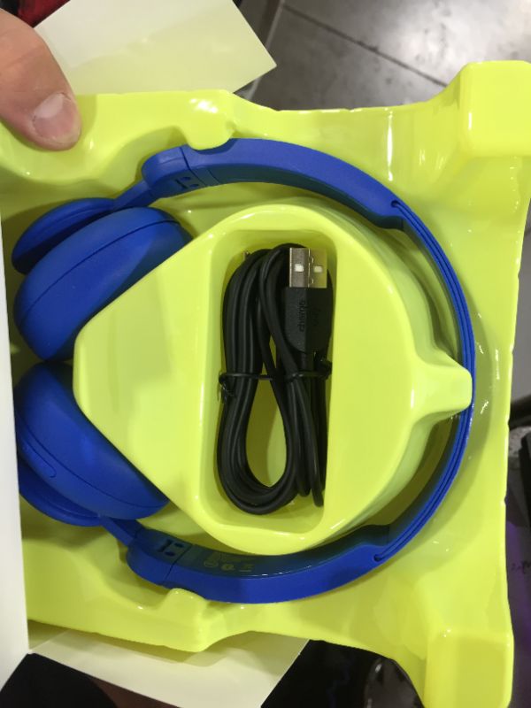 Photo 2 of onn. Bluetooth On-Ear Headphones, Blue
