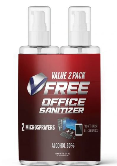 Photo 1 of VFree office sanitizer 2 micro sprayers alcohol 80%