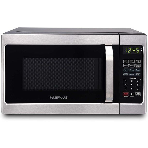 Photo 1 of Farberware Classic FMO07AHTBKJ 0.7 Cu. Ft. 700-Watt Microwave Oven with LED Lighting, Brushed Stainless Steel
