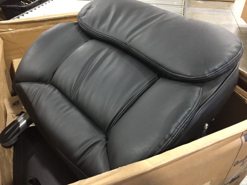 Photo 3 of Serta Big & Tall Executive Office Chair High Back All Day Comfort Ergonomic Lumbar Support, Bonded Leather, Black
