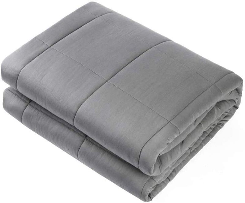 Photo 1 of Adult Weighted Blanket Queen Size?15lbs 60"x80"? Heavy Blanket with Premium Glass Beads, (Dark Grey)