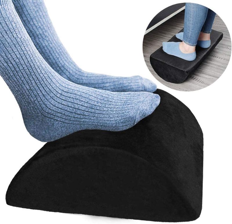 Photo 1 of Ergonomic Foot Rest Under Desk Cushion Pillow Non Slip Bottom Half Cylinder Padded for Leg Support