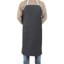 Photo 1 of [5 Pack] Black Rubber Bib Apron, Medium (27"W x 36"L)