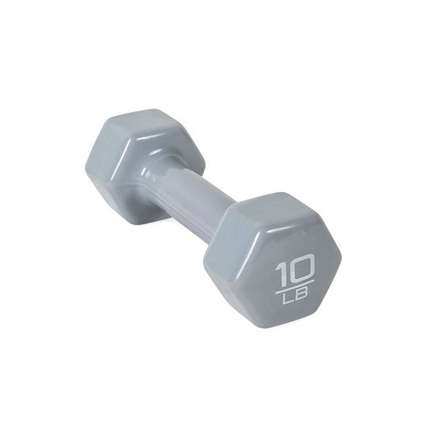 Photo 1 of 2 Pack CAP Barbell Vinyl-Coated Dumbbell, Grey- 10lbs
