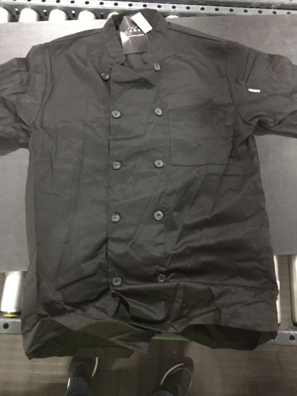 Photo 2 of Chef Code Basic Short Sleeve Chef Coat with Pearl Buttons [Size Small]