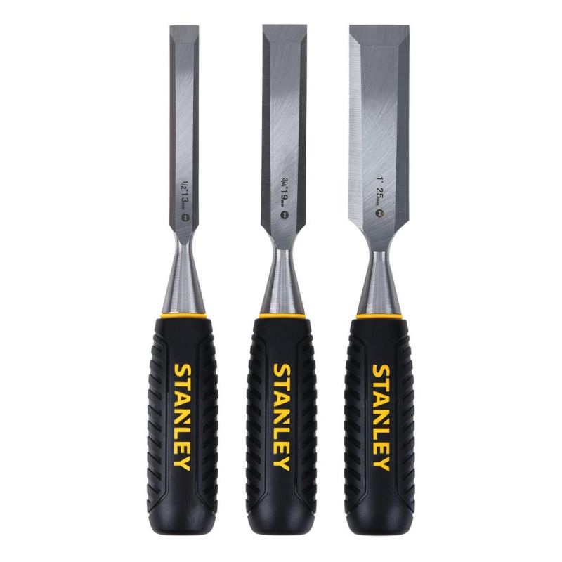 Photo 1 of 150 Series Forged Steel Wood Chisel Set - Black & Yellow - Pack of 3