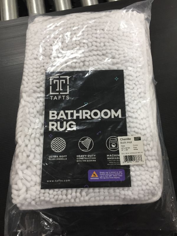 Photo 3 of Chenille Microfiber, Absorbent Non-Slip Machine Washable, Bathroom Decor, Super Plush Bath Mats