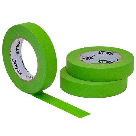 Photo 1 of 3pk 1 24mm X 60yd STIKK Green Painters Masking Tape 14 Day Easy Removal
