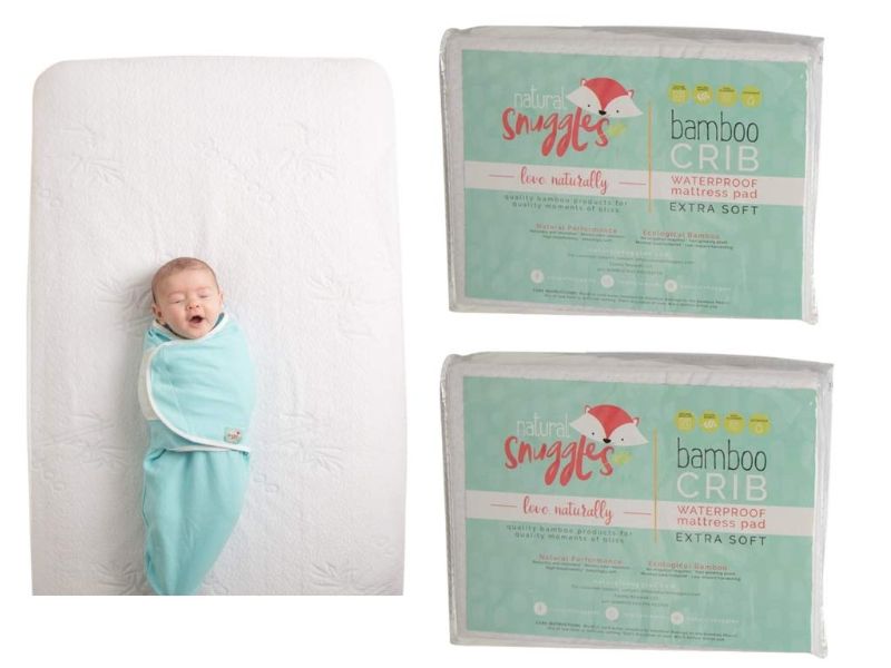 Photo 1 of Waterproof Baby Crib Mattress Cover 2 pk -Includes 2 Bamboo Baby Crib / Toddler Bed (28 x 52 in) 