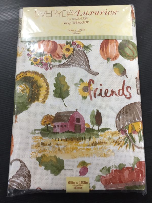 Photo 1 of Everyday Luxuries by Newbridge Vinyl Tablecloth 60x102- Thanksgiving