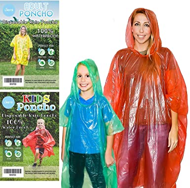 Photo 1 of Lingito 20 Pack of Family Rain Ponchos