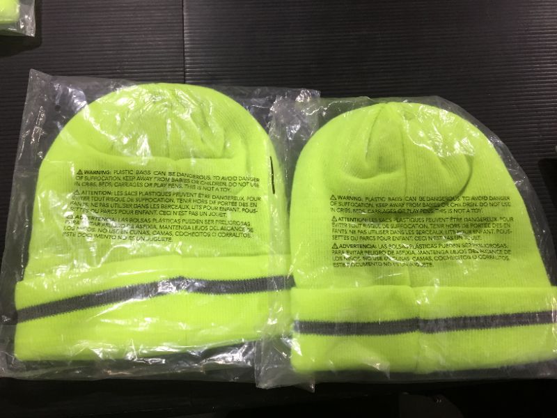 Photo 2 of [2 Pack] Size Universal Acrylic Fleece High Visibility Beanie