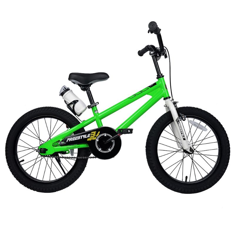 Photo 1 of Royalbaby Freestyle Kids Bike 18 in. Girls and Boys Kids Bicycle Green with Kickstand
