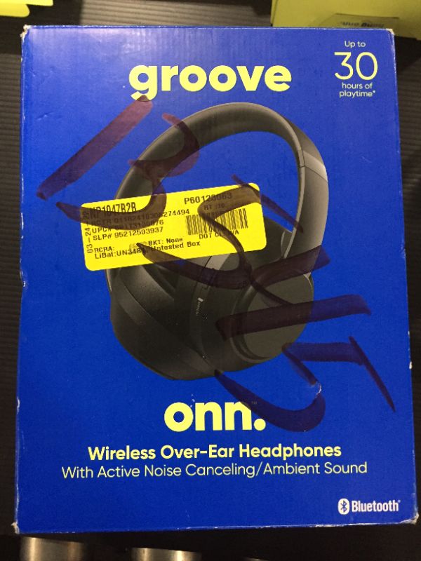 Photo 3 of Onn. Over Ear Noise Canceling Headphones
