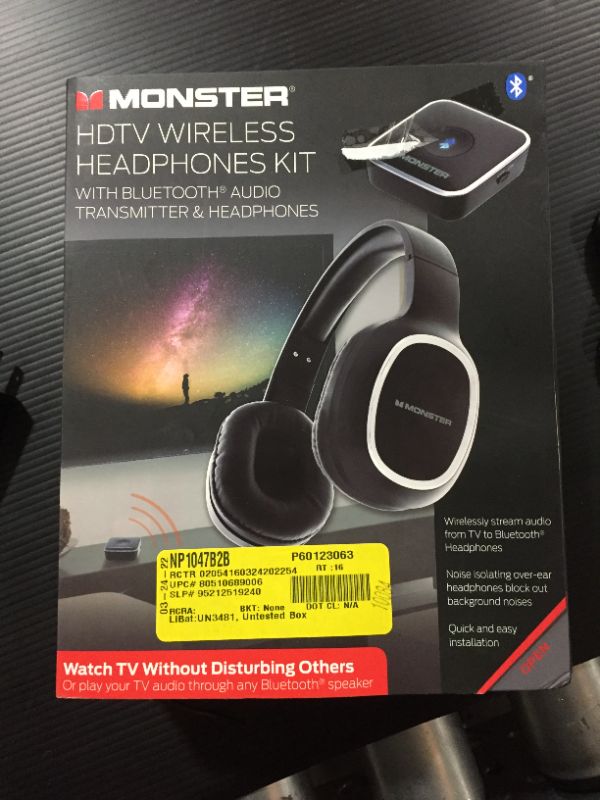 Photo 1 of Monster HDTV Wireless Headphone Kit with Bluetooth Transmitter
