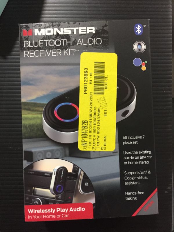 Photo 2 of Monster 7 Piece Bluetooth Audio Receiver Kit with Voice Control
