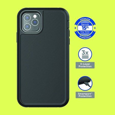 Photo 1 of Onn. Rugged Case with Built-in Antimicrobial for iPhone 11 Pro Max, Black
