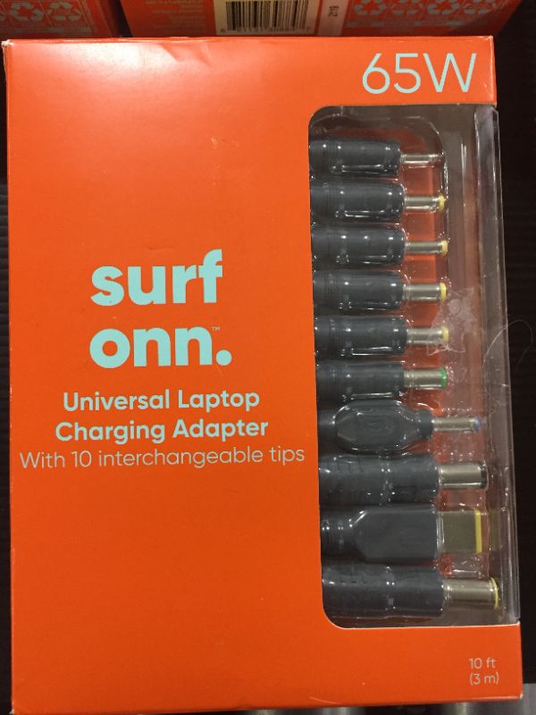 Photo 1 of Onn. 65W Universal Laptop Charger with 10 Interchangable Tips