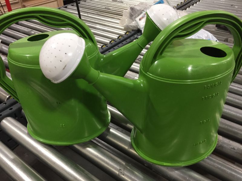 Photo 1 of 2 Gal. Green Watering Can [2 Pack]
