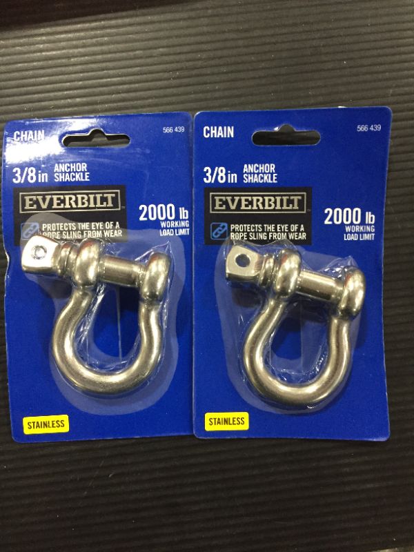 Photo 2 of [2 Pack] Everbilt 3/8 in. Stainless Steel Anchor Shackle
