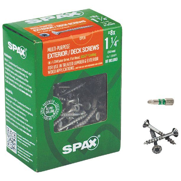 Photo 1 of #8 X 1-1/4 in. Star Drive Flat Head Exterior Deck Screw (230 per Box)
