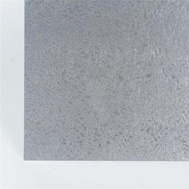Photo 1 of 12 in. x 24 in. Leathergrain Aluminum Sheet in Silver