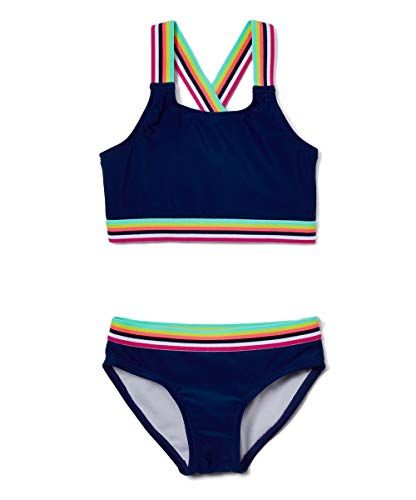 Photo 1 of Kanu Surf Girls' Tanya UPF 50+ Beach Sport Athletic Bikini Swimsuit, Bobby Navy, 10