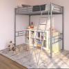 Photo 1 of GODEER Silver Twin Metal Loft Bed whti Ladder