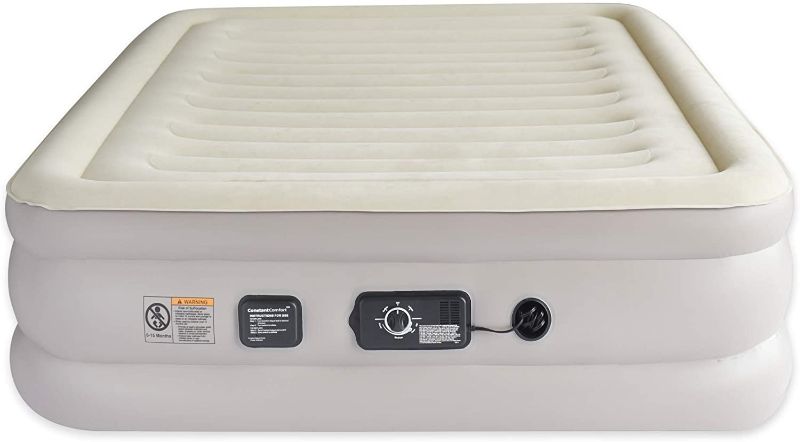 Photo 1 of Aria Queen Inflatable Air Mattress with ConstantComfort Built-in Pump, Self-Inflating Air Bed Maintains Selected Firmness for Luxurious All-Night Sleep Comfort