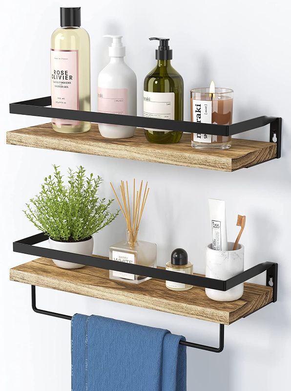 Photo 1 of AMADA HOMEFURNISHING Floating Shelves, Bathroom Shelf with Towel Bar